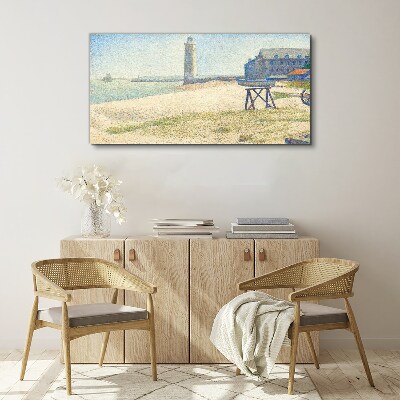 Vászonkép Világítótorony a tengerparton