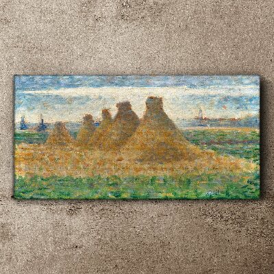 Vászonkép Arany szénaboglyák