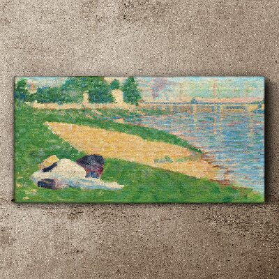 Vászonkép Nyári lustaság a víz mellett