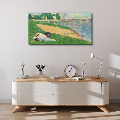 Vászonkép Nyári lustaság a víz mellett