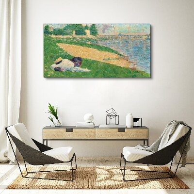 Vászonkép Nyári lustaság a víz mellett