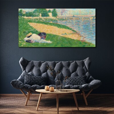 Vászonkép Nyári lustaság a víz mellett