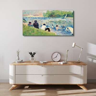 Vászonkép Nyári nap a folyón