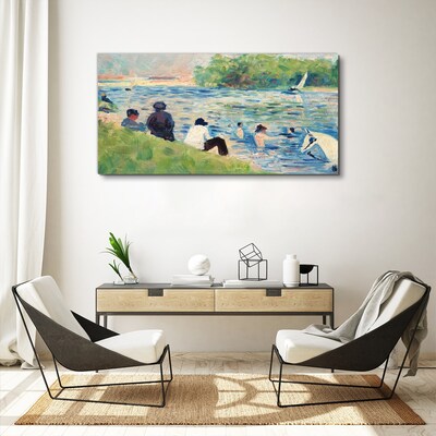 Vászonkép Nyári nap a folyón