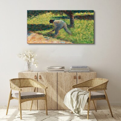 Vászonkép Munka a kertben