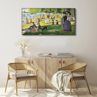 Vászonkép Vasárnap délután a folyó mellett