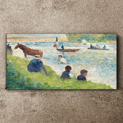 Vászonkép Nyári délután a folyón