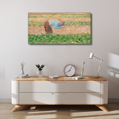 Vászonkép A mezőn dolgozó gazdálkodó