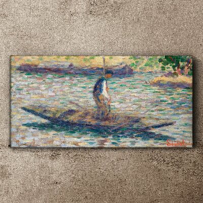 Vászonkép Matróz a folyón