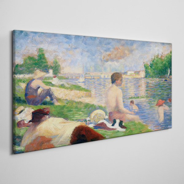 Vászonkép Nyári pihenés a víz mellett