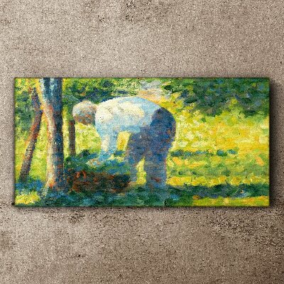 Vászonkép Munka a kertben