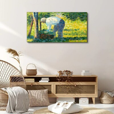 Vászonkép Munka a kertben