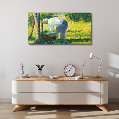 Vászonkép Munka a kertben