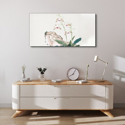 Vászonkép Virágok a természet hátterében