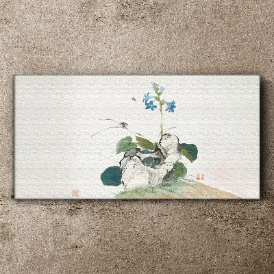Vászonkép Virág kő alapon
