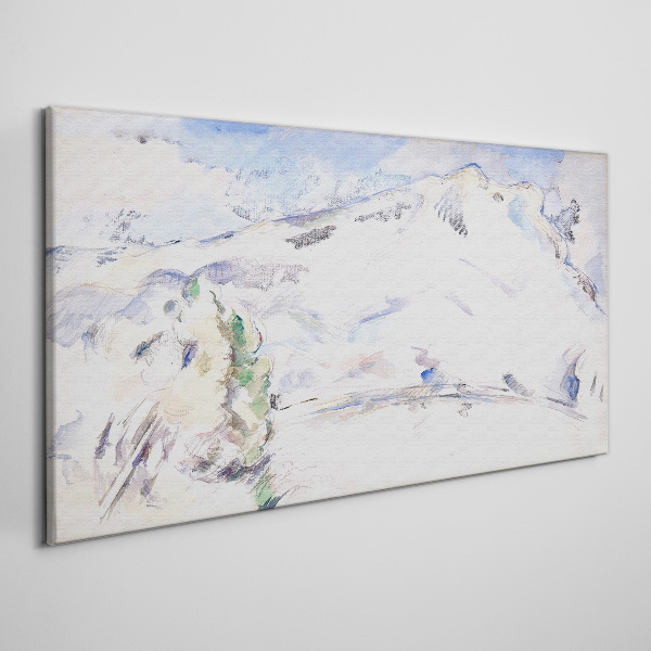 Vászonkép Hegyi táj pasztell árnyalatokban