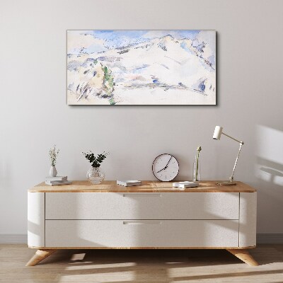 Vászonkép Hegyi táj pasztell árnyalatokban