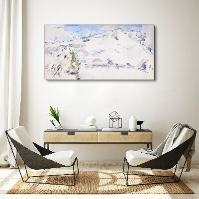 Vászonkép Hegyi táj pasztell árnyalatokban