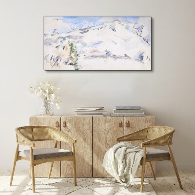 Vászonkép Hegyi táj pasztell árnyalatokban