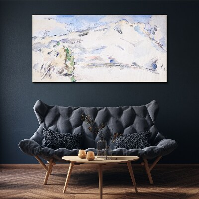 Vászonkép Hegyi táj pasztell árnyalatokban