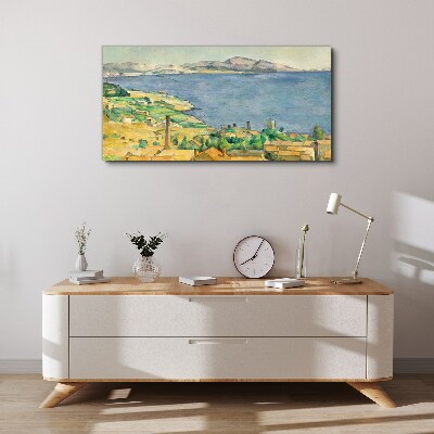 Vászonkép Kilátás a tengerre és a tájra