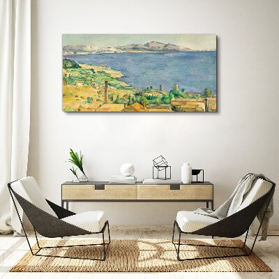 Vászonkép Kilátás a tengerre és a tájra