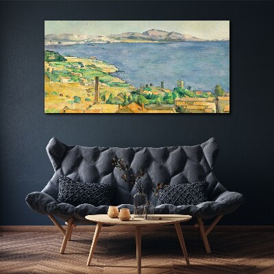 Vászonkép Kilátás a tengerre és a tájra