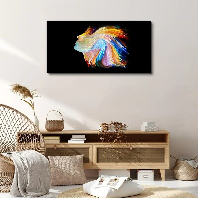 Vászonkép Színes sziluett mozgásban