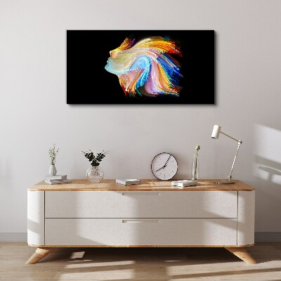 Vászonkép Színes sziluett mozgásban