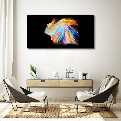 Vászonkép Színes sziluett mozgásban