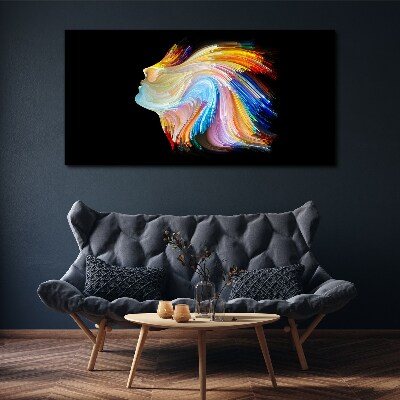 Vászonkép Színes sziluett mozgásban