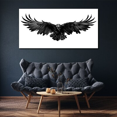 Vászonkép Fekete sas repülés közben