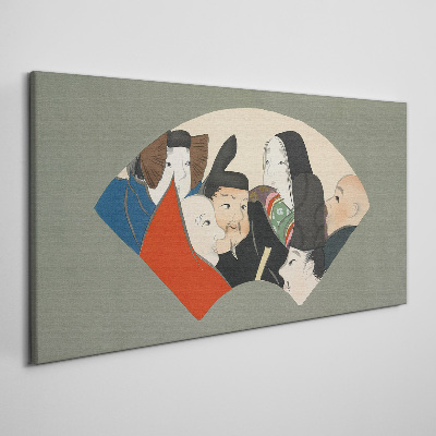 Vászonkép Hagyományos japán stílusú karakterek