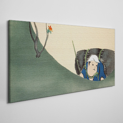 Vászonkép Elveszett a zöldben