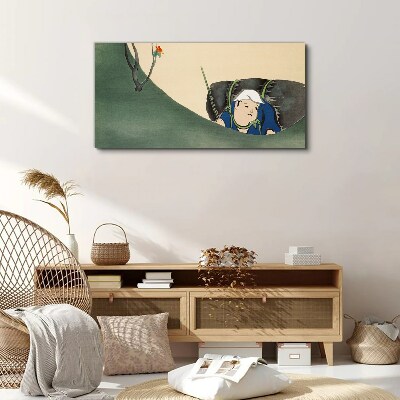 Vászonkép Elveszett a zöldben