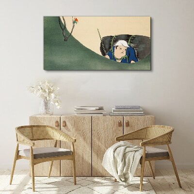 Vászonkép Elveszett a zöldben