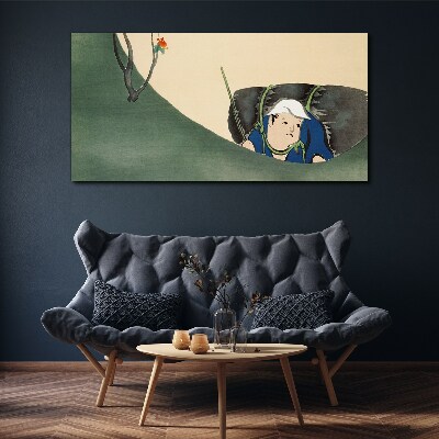 Vászonkép Elveszett a zöldben