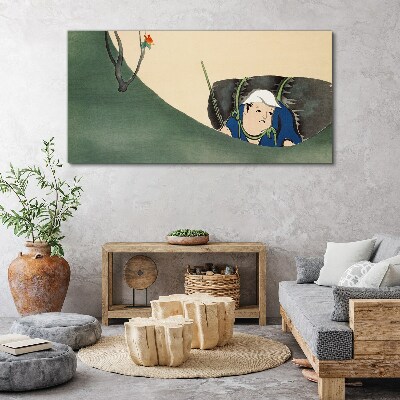 Vászonkép Elveszett a zöldben