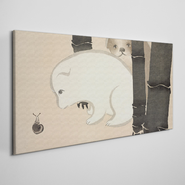 Vászonkép Találkozás az erdőben