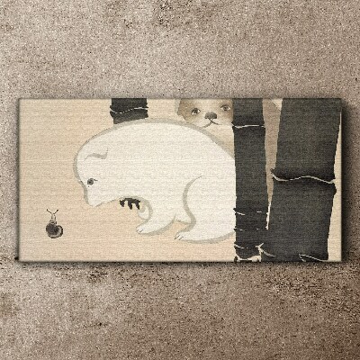 Vászonkép Találkozás az erdőben