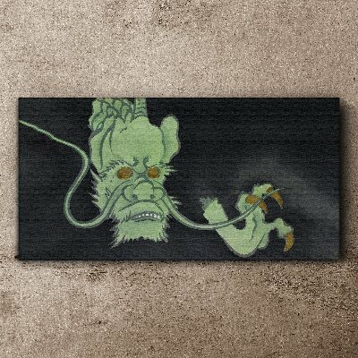 Vászonkép Sárkány a sötétben