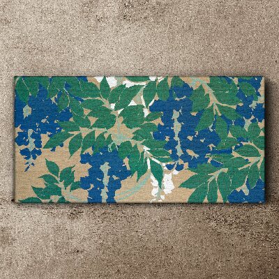 Vászonkép Zöld és kék levelek absztrakt