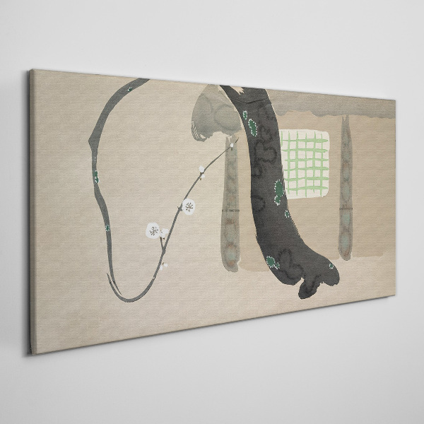 Vászonkép Zöld ág minimalista stílusban