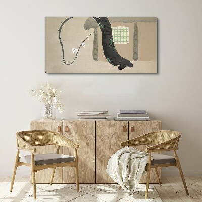 Vászonkép Zöld ág minimalista stílusban