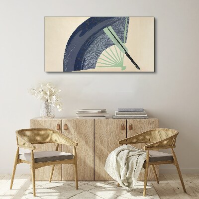 Vászonkép Hullám és legyező