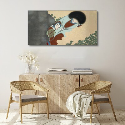 Vászonkép Téli séta hagyományos stílusban