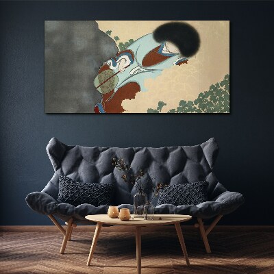 Vászonkép Téli séta hagyományos stílusban