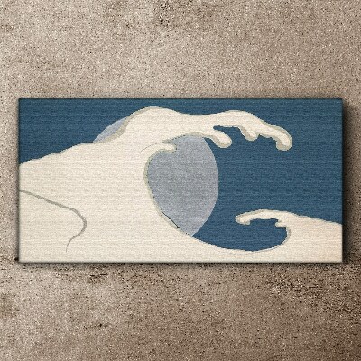 Vászonkép Hullám a holdfényben