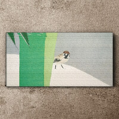 Vászonkép Szárnyas barát a zöldben