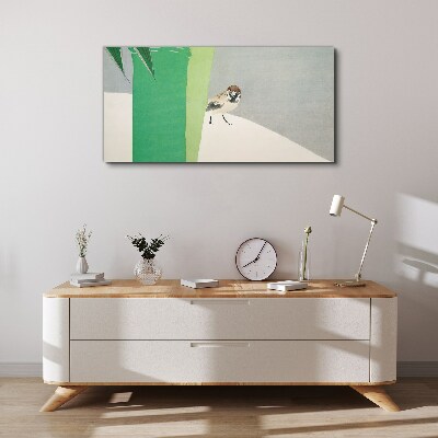 Vászonkép Szárnyas barát a zöldben